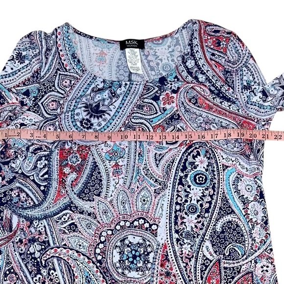 MSK Colorful Paisley Shift Dress Plus Size 1X - Picture 9 of 10